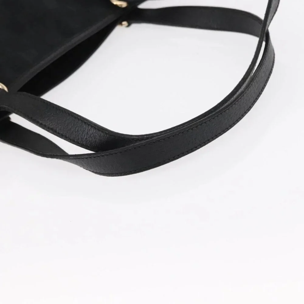 GUCCI GG Canvas Tote Bag Black Gold 153009 Auth 156794 - Picture 9 of 16